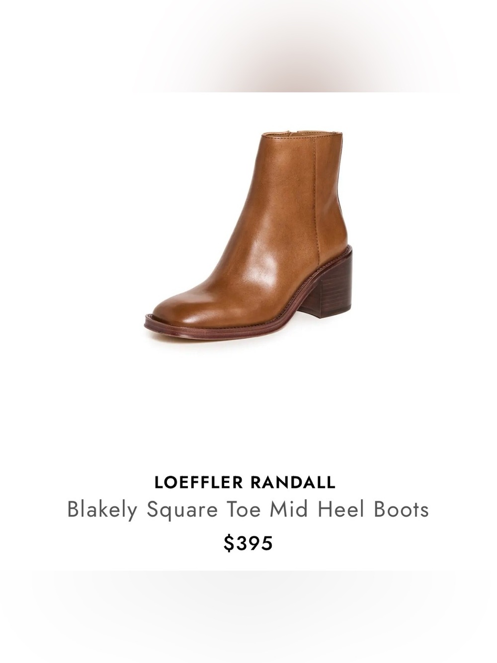 Loeffler Randall Cognac Leather Block Heel Luxury Ankle Boots Sz 6.5